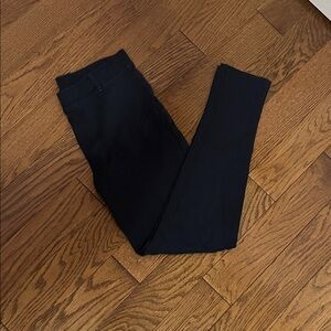 Navy Blur Cotton Slim Fit Pants